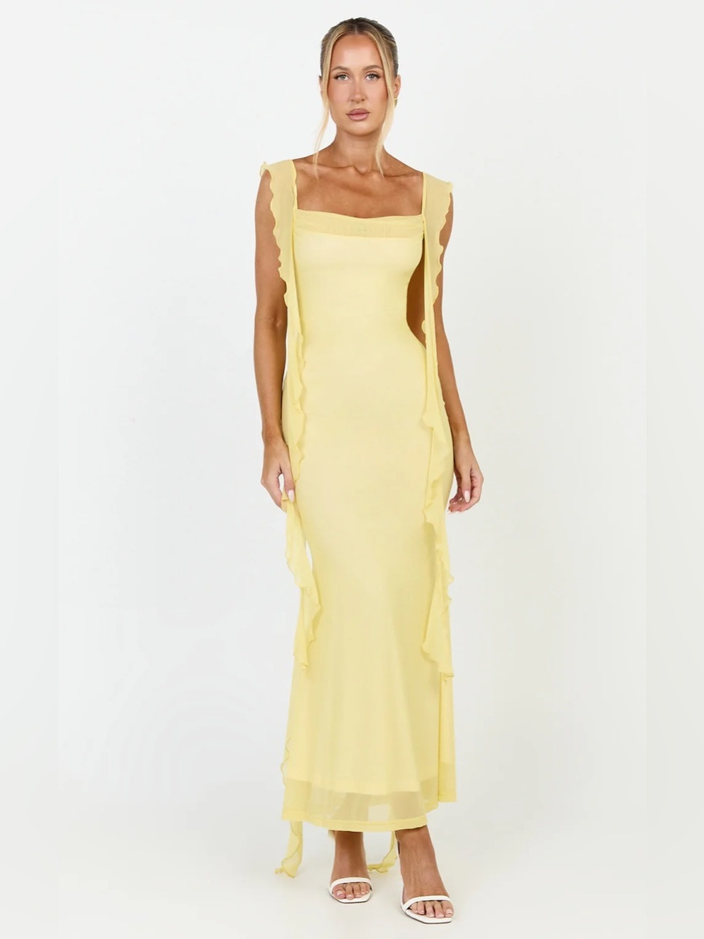 NWT - Showpo. Rosha Midi Dress in Butter - Size 8